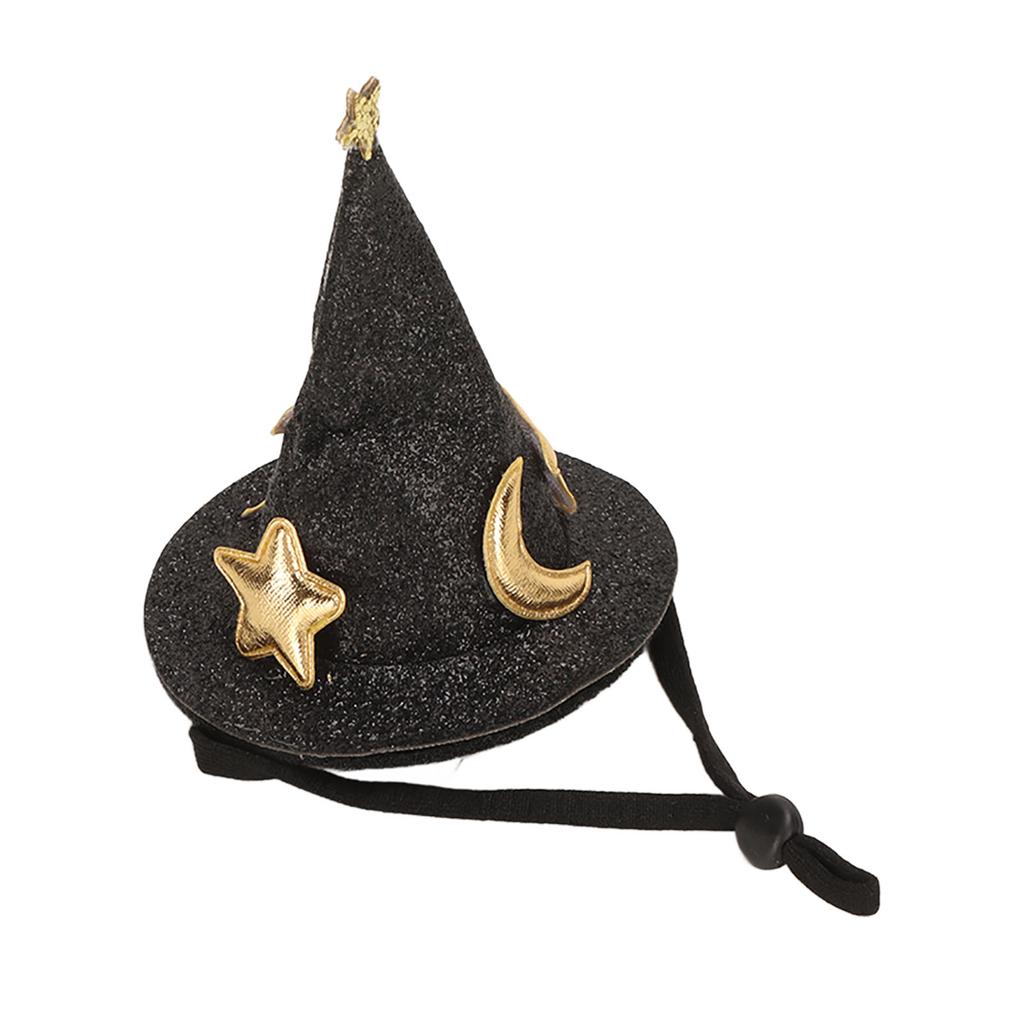 Hamster Hat Moon Star Pattern Small Animal Pet Top Hats with Adjustable Chin Strap for Turtles