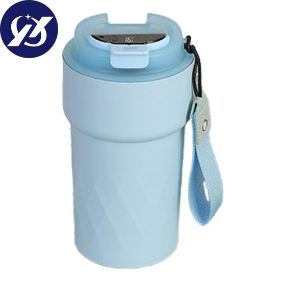 510ML Insulated Mug Temperature Display Stainless Steel Portable with Lanyard Leak-proof Lid Travel Coffee Cup