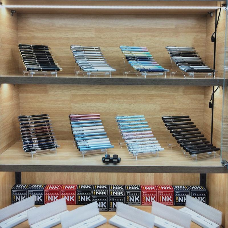 Clear Acrylic Pen and Pencil Display Stand with Customization Options