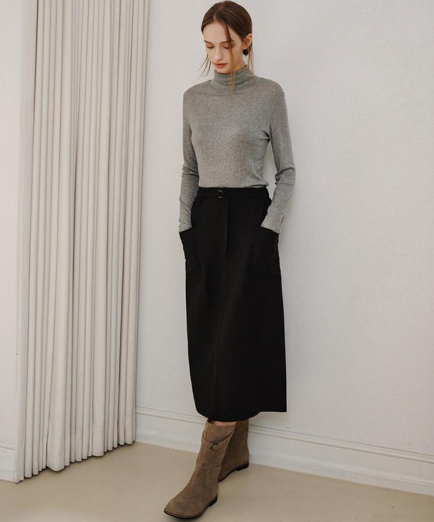 Marop 3107 Stretch H-Line Skirt (Black)