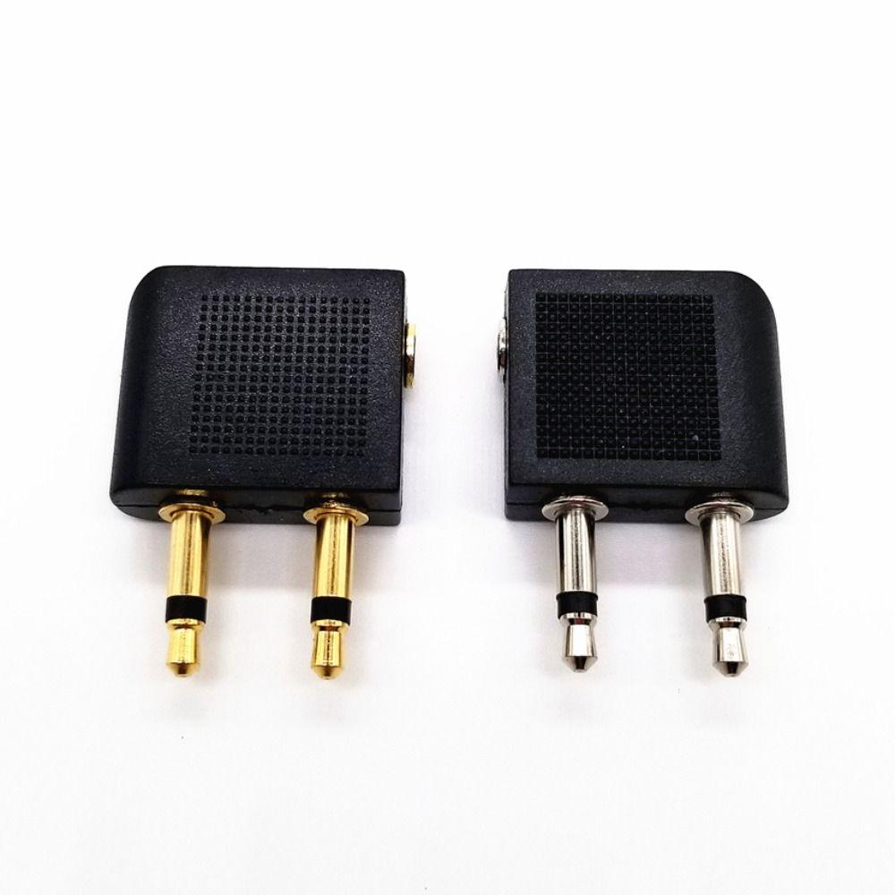 Airline Airplane Connector 3.5mm Plug Adaptor Jack Double 3.5mm Earphones Aircraft Plug