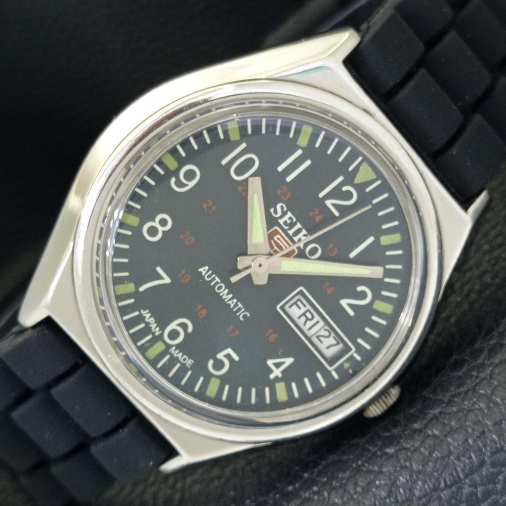 

SEIKO 5 AUTOMATIC 6319A VINTAGE JAPAN MENS BLUE COLOR DIAL WATCH a701571-5 R206b-a701571