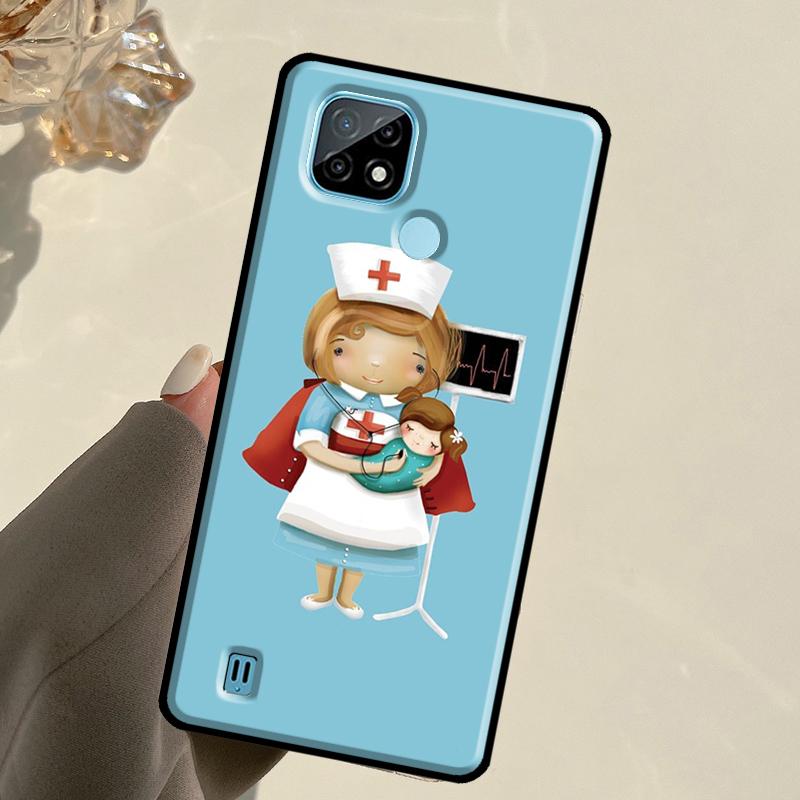 Medicine Doctor Nurse For Realme C55 C51 C21Y C25S C75 C67 C61 C53 13 12 10 11 14 Pro Plus GT 6T 6 5 GT7 Pro Case