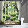 Enchanted Garden View Shower Curtain- Scenic Bath Decor, Perfect for Those Who Love Nature and Outdoor-Inspired Designs