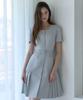 JULIY&CALLA 26Hs Love By You Ella Pleats Summer Tweed Dress Heathered Black Wedding Guest Look Ceremony Look