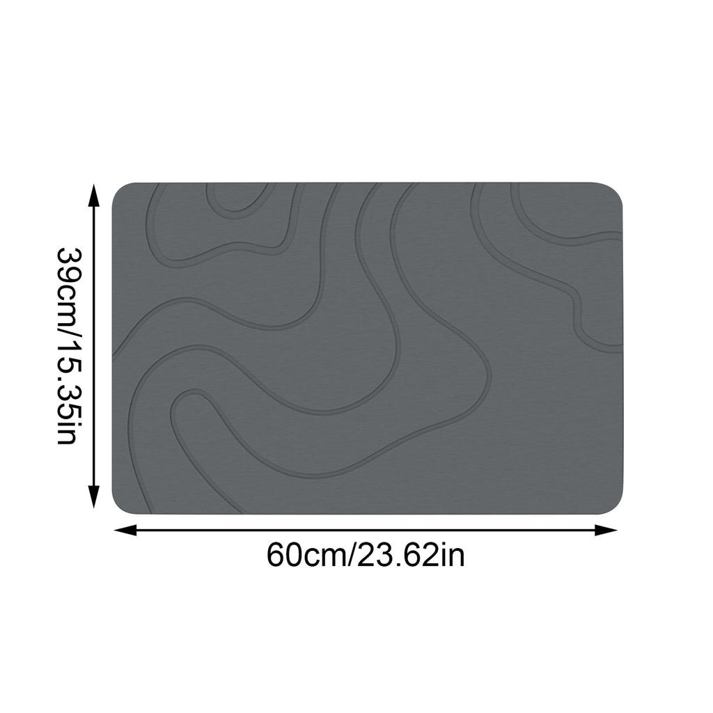 Kieselguhr Bath Mat Non Slip Shower Mat Bath Mat, Quick Drying Floor Mat Bath Mat, Super Absorbent Bathroom Mat Bathroom Rug