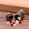 New Hollow Brass Buddha Sutra Cylinder Pendant Keychain Necklace Jewelry Pill Box