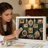 Mini Figurines DIY Mini Museum Silhouette Boxes Gold Frames Memory Preservation Shadow Boxes Frame Photo Frame Travel Memories