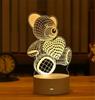 1pc USB Operated Night Light Creative 3D Acrylic Bedroom Bedside LED Table Lamp Ornaments Christmas Holiday Birthday Event Gift