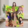 Katseye Gnarly Gabriela (2) Blanket Picnic Flannel Throw Blanket For Bedroom Soft Design Quality Bedspread Gift