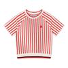 Women S ShorT Sleeve STripe T ShirT Of9412la Red