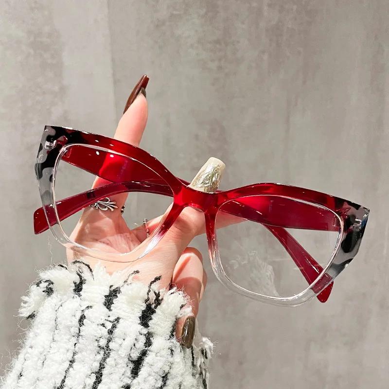 Luxury Brand Designer Anti Blue Light Sexy Cat Eye Butterfly Glasses Women Vintage Myopia Prescription Optical Eyeglasses Frame