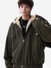 Zuoshan Diao Men's Hooded Cotton Jacket: Winter Velvet, Thick, Loose Fit, Youthful Trendy American Workwear Style.