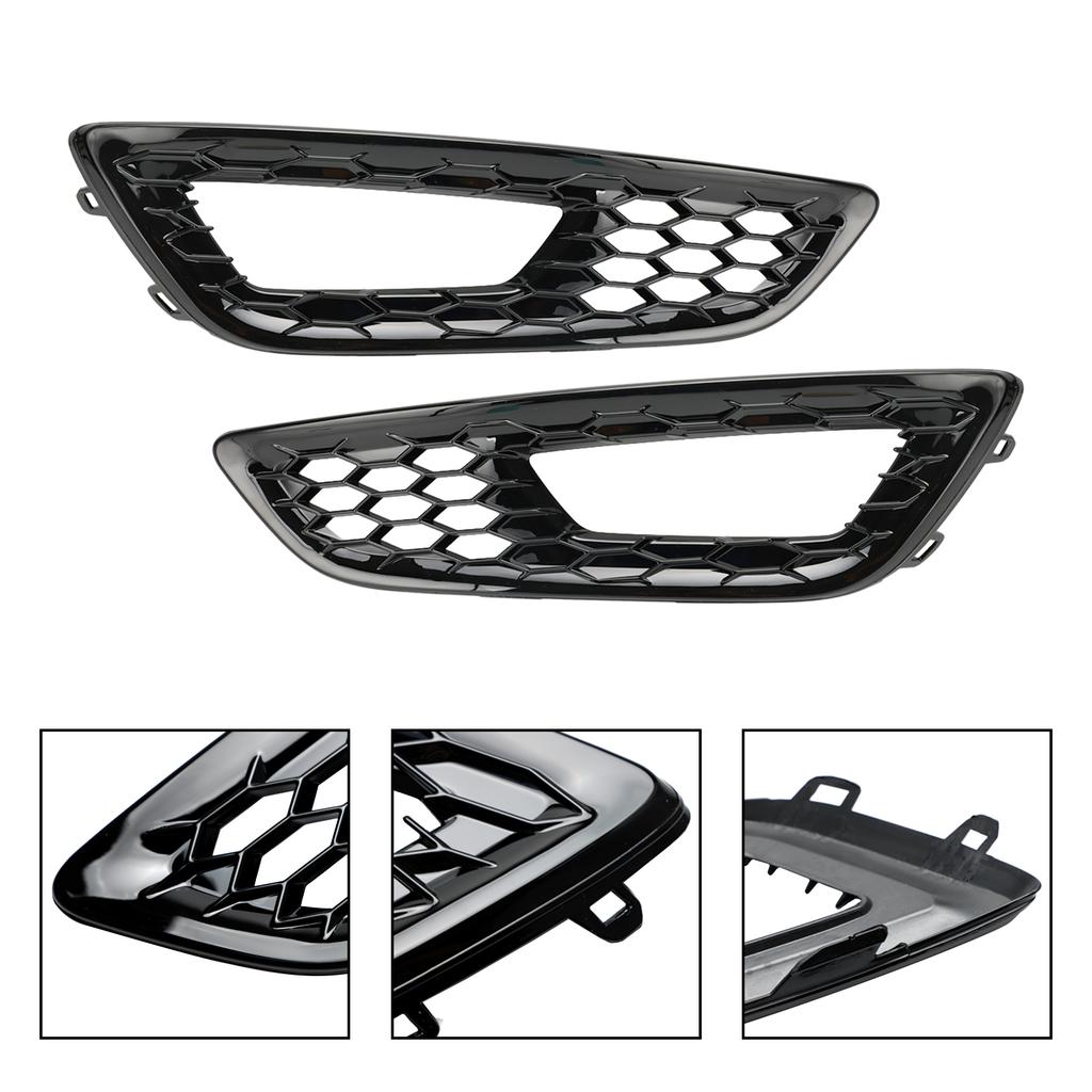 2PCS Front Bumper Fog Light Lamp Cover Bezel Grille Fit Ford Focus 2015-2018