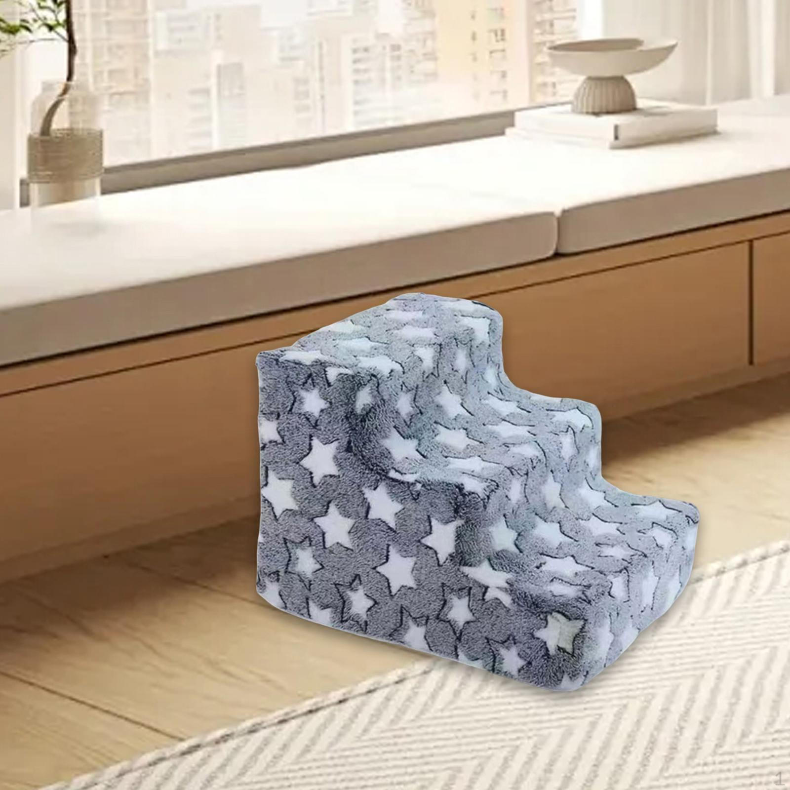 

Пандус для собак с противоскользящей пеной высокой плотности, удобная лестница для домашних животных со съемным моющимся чехлом S синий