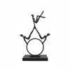 Iron Circle Figure Minimalist Abstract Person Sculpture Modern Nordic Metal