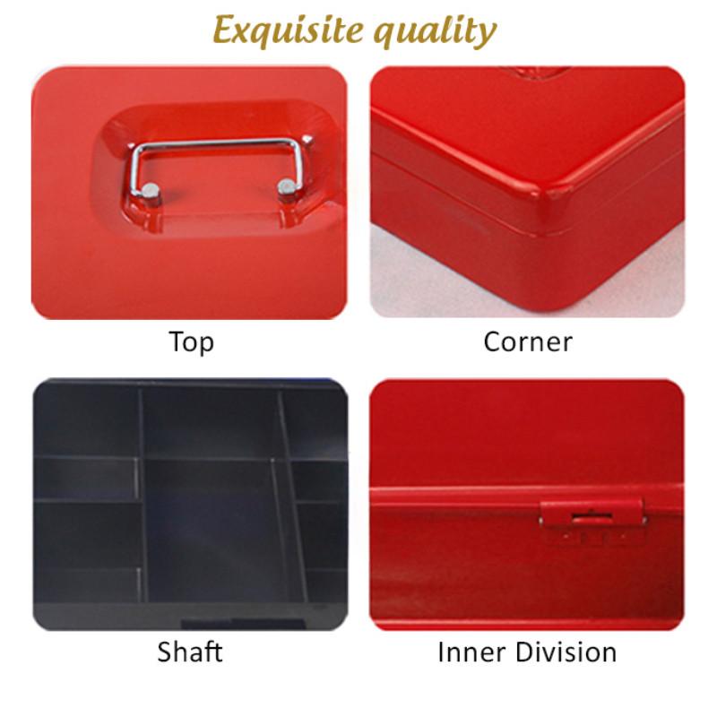 Key Lock / Removable Tray Safe Piggy Bank Shop Supermarket Money Storage Cabinet Passcode Lock Cash Cashier Box