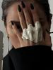 Unique Irregular Pleated Silver Ring Minimalist Niche Metal Finger Ring Exquisite Gift Accessory For Women Men Daily Wear
