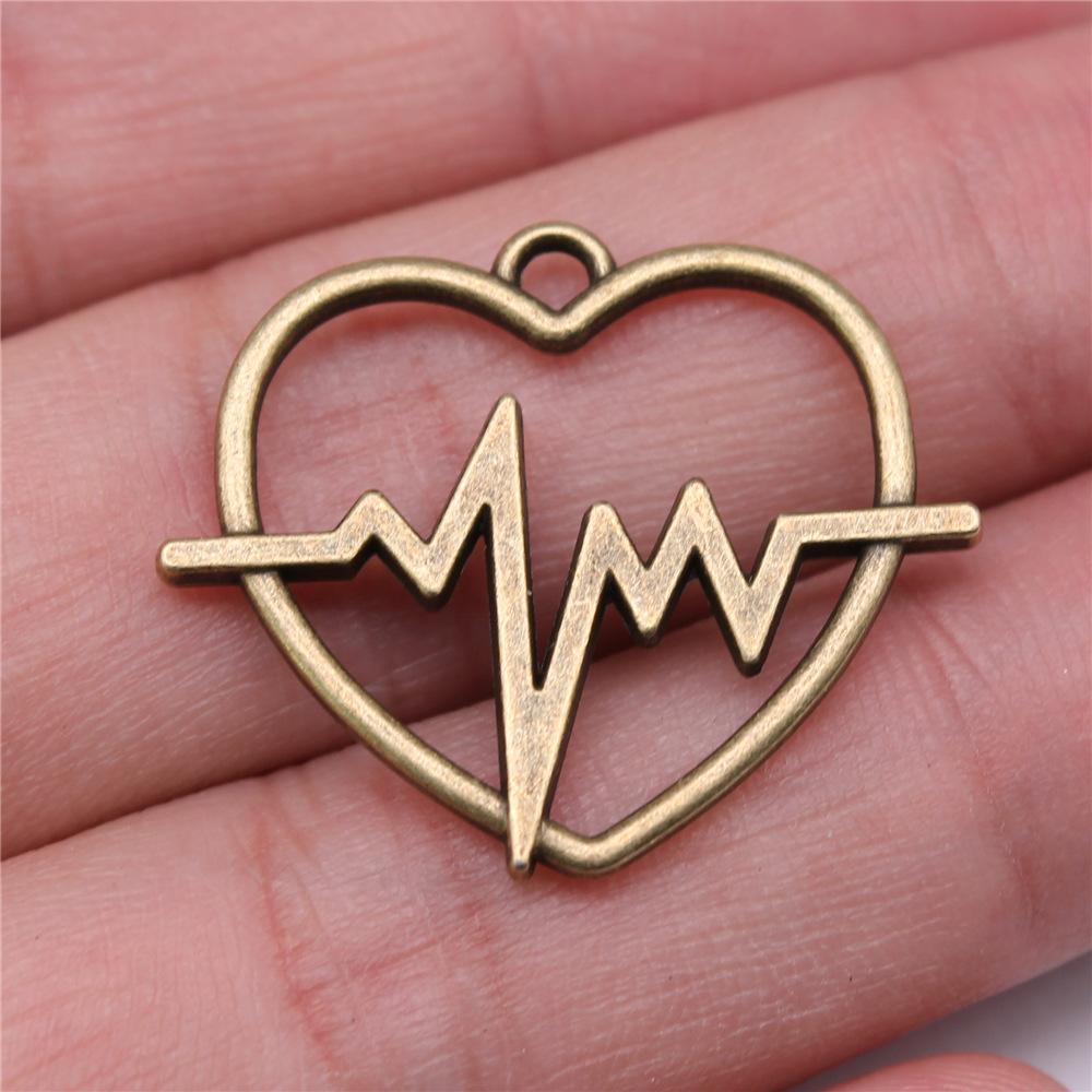 10pcs Hollow Hearts Connector For Jewelry Making Hollow Hearts Charms DIY Handmade Tibetan Finding Jewelry