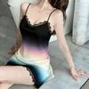 Sexy Unique Ladies Gradient Sleeveless Spaghetti Strap Dress Soft Comfy Home Wear For Women