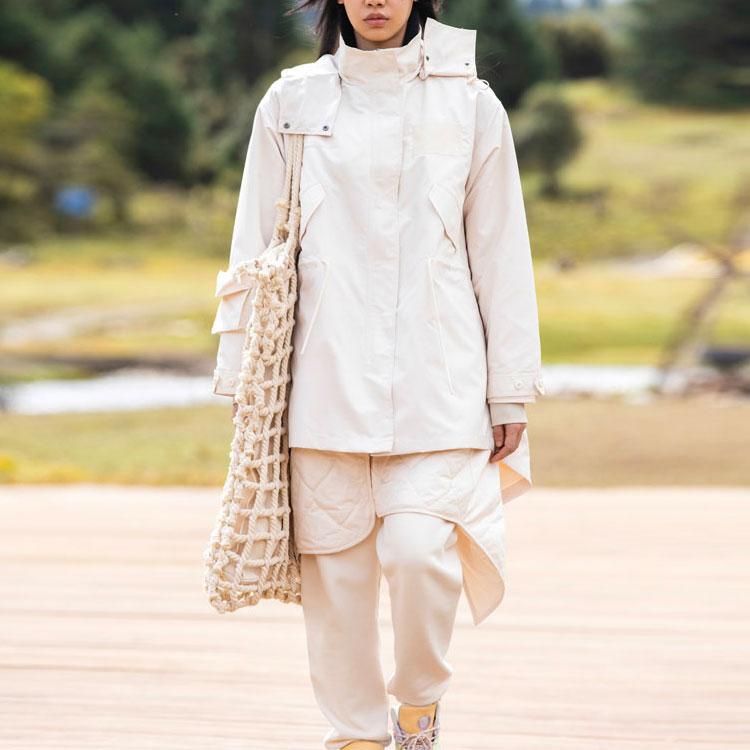 Li Ning Sports Lifestyle Series Solid Color Drawstring Cuffed Sweatpants Women Bottoms Eggshell-Gray AKLRF14-2