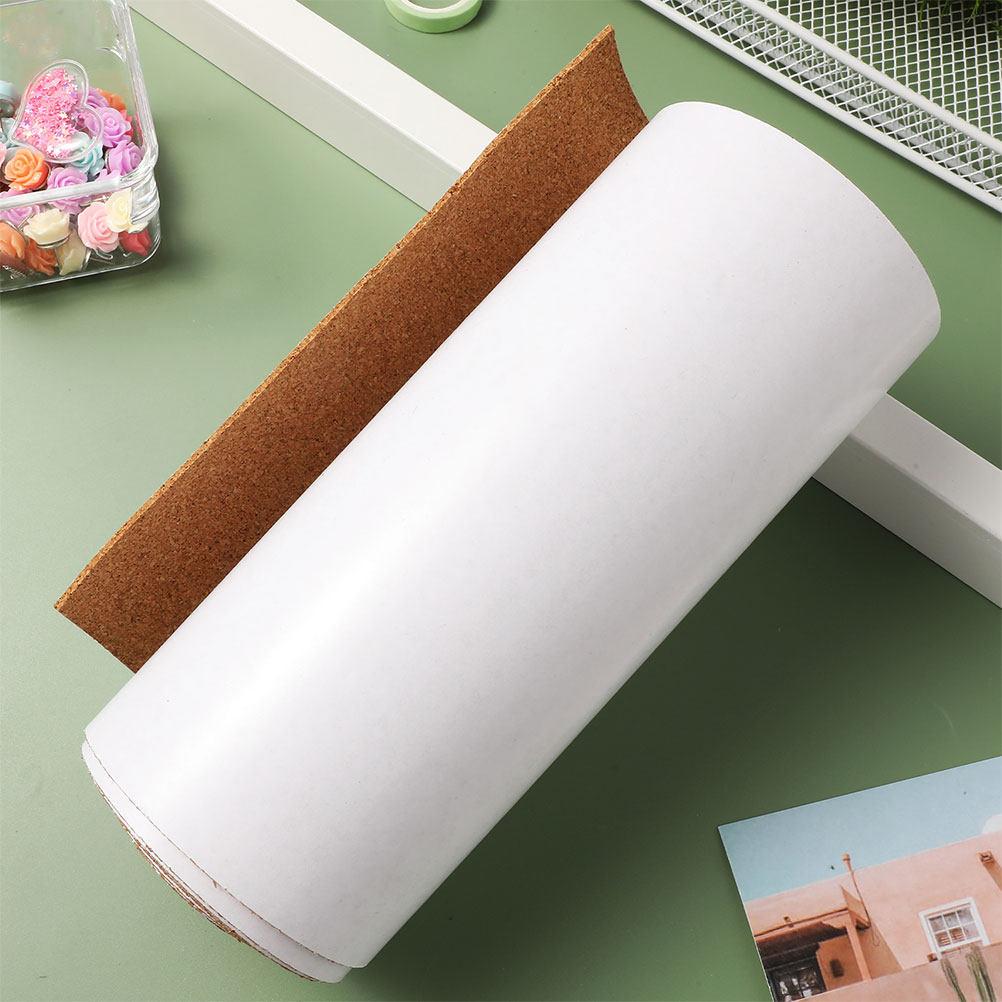Self Adhesive Cork Roll 20cmx200cm 1Mm Thick Flexible Cork Mat for DIY Drawer Liner Wall Decoration Office Home School Memo