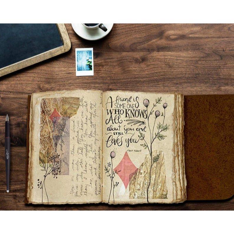 Leather Journal Notebook Diary, Leather Sketchbook, Travel Notebook, Corporate Gifts, Father's Day Gift, Gift for Women