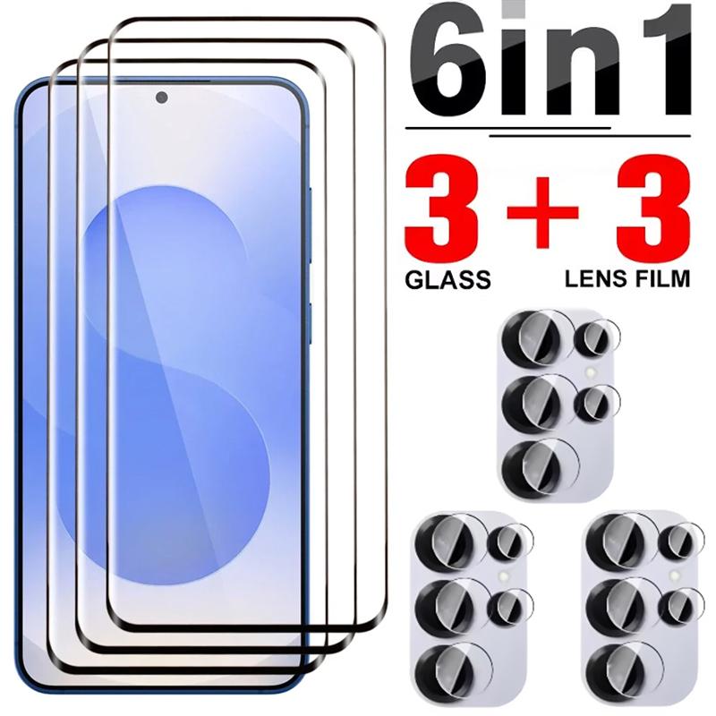 6IN1 Lens Film Screen Protector Films For Samsung Galaxy S25 Ultra Plus S25Plus Tempered Glass HD Lens Protector Film Full Cover