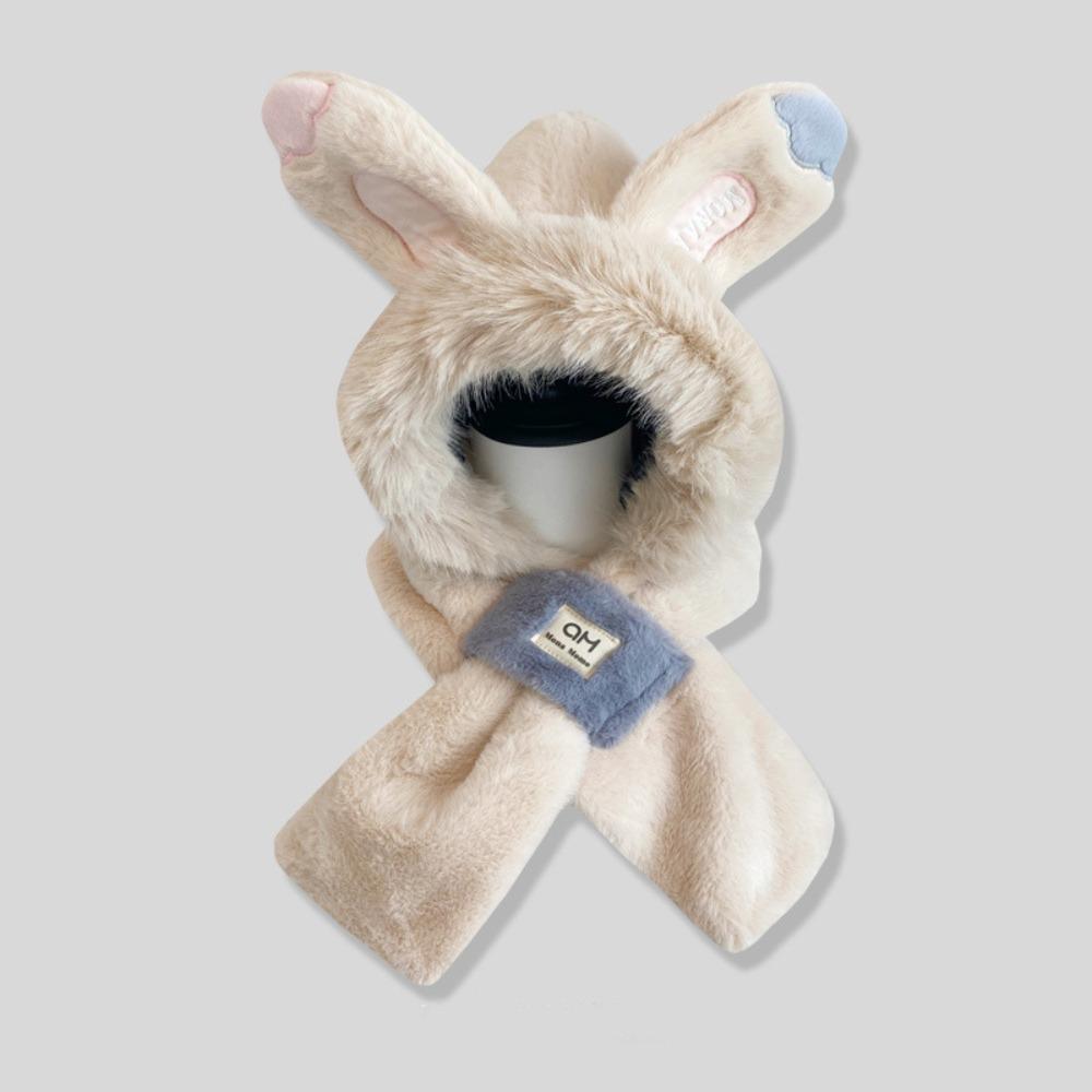 Ear Protection Winter Beanie Winter Fluffy Hat Leisure Bib Scarf Hat  Cycling