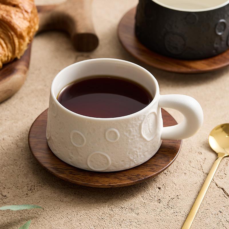 Ceramic Coffee Cup and Plate Set, High-end and Exquisite Mug, Breakfast Cup, Home Tea Cup with Spoon, Couple Cup