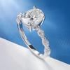 1ct 2ct Oval Cut All Moissanite Engagement Ring for Women   CopperOval & Marquise Ring Wedding Bands Jewelry Gift
