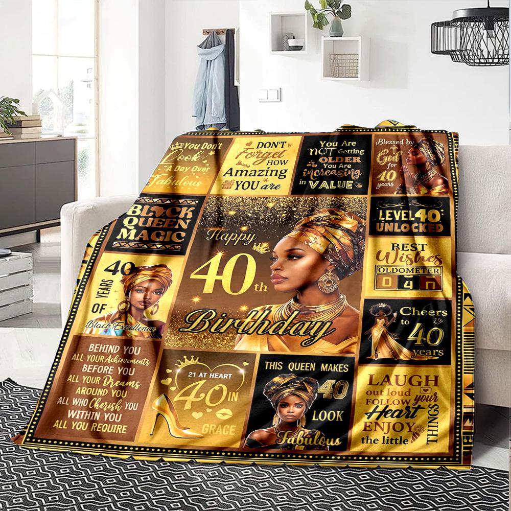 Celebrate your 40th birthday with blankets in various styles and made of comfortable materials for All Occasions Modern Suitable Relatives Y38