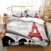 British Urban Architecture Bedding Set Vintage City Telephone Booth Soft Polyester Duvet Cover Set For Luxury Bedroom Decoration