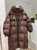 Korean Version of High-quality Thickened White Duck Down Big Quilt 2025 Winter New Down Jacket Women's Long Knee Jacket Tide