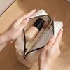Lace Mesh Women's Makeup Bag Large Capacity Cosmetic and Jewelry Organizer Bag Zipper Square Portable Toiletry Bag Makeup Case