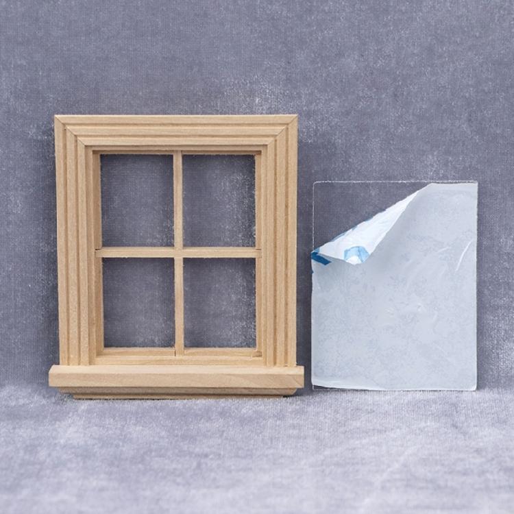 Premium Wooden Dollhouses Window Frame Wood Finish For Child Safe Creative Activities