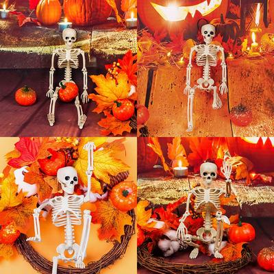 Plastové závěsné venkovní polohovatelné velikosti Lidská kostra Strašidelné rekvizity Halloween