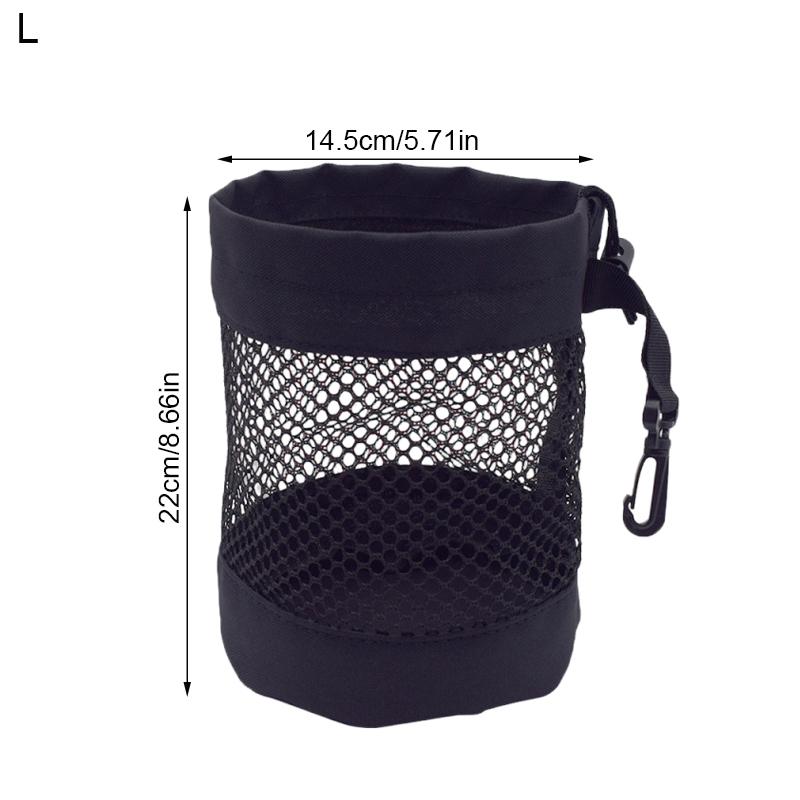 1 szt. Torba na piłki golfowe ze ściągaczem Wysokiej jakości siatka nylonowa i plastikowy klips do zawieszenia Wygodna do zawieszenia na torbie golfowej