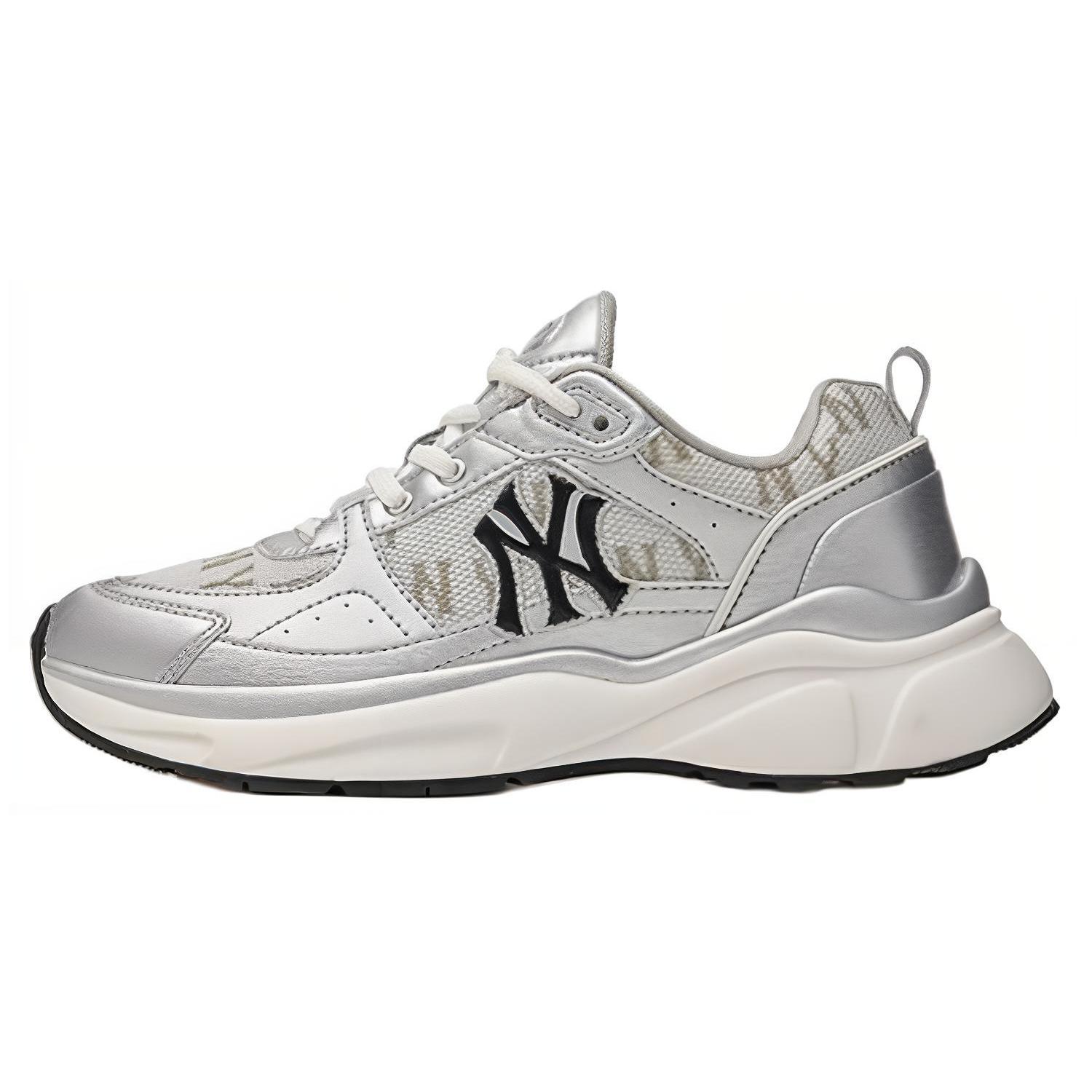 

New MLB Fast Ball Classic Monogram Anti Slip Wear Resistant Low Top Casual City Commute Running Shoes Unisex Silver 3ARNFSB4N-50SIS 43