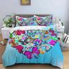 Butterfly Duvet Cover Set Colorful Butterfly Heart Shape Comforter Cover Spring Fresh Style Animal Polyester Bedding Set Girls
