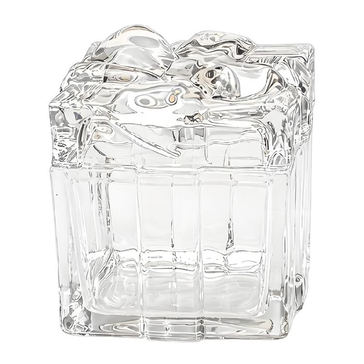 

Glass Jewelry Box,Crystal Candy Dish with Lid,Candy Jars Decorative Storage Jar Jewelry Organizers Gift for Womens Girls чистый