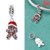 Exquisite Copper Original Christmas Trees Pendant Candy Cane Elk December Charms Bead Fit Bracelet Women Fine Gift Jewelry