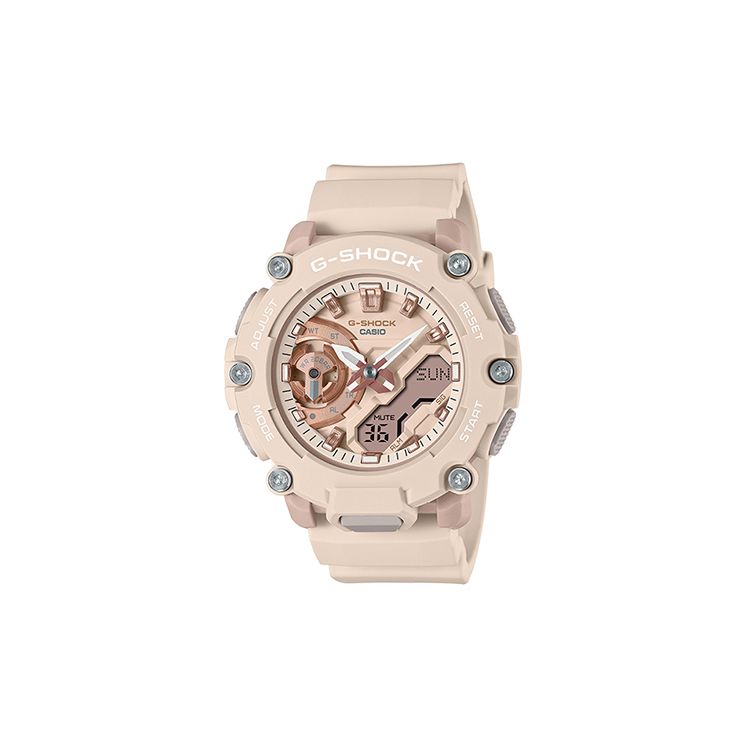 

Casio G-Shock Series Carbon Fiber Core Outdoor Sports Dual Display Slim Watch Quartz Movement Resin Strap Women watches Pink GMA-S2200M-4APR Pink Watch Dial