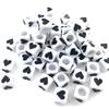 6x6mm Black Letter Beads On White Acrylic Squares for DIY Jewelry and Creative Accessories