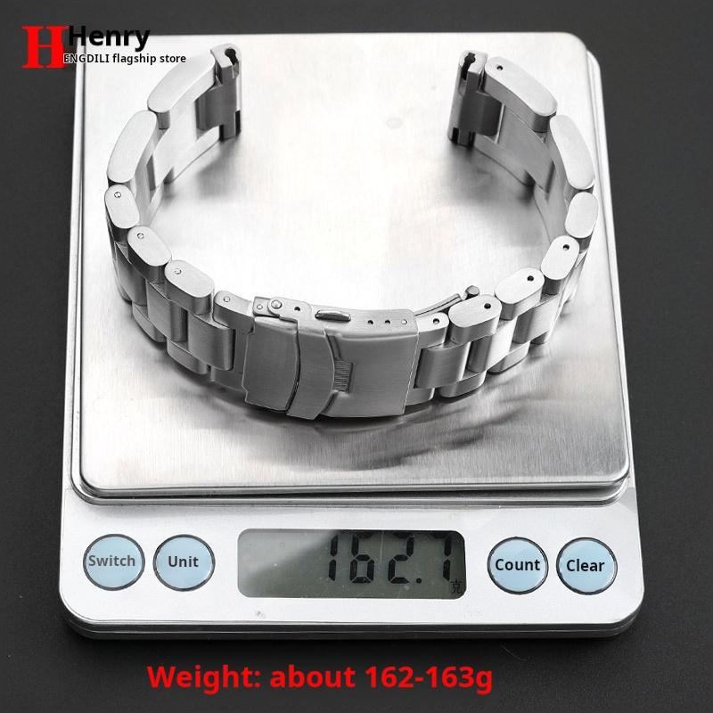 Cinturino Piatto in Acciaio Inossidabile 24 26mm Metallo Solido per Orologio Uomo Panerai PAM441 PAM111 Catena Cinturino Argento nero Accessori Uomo