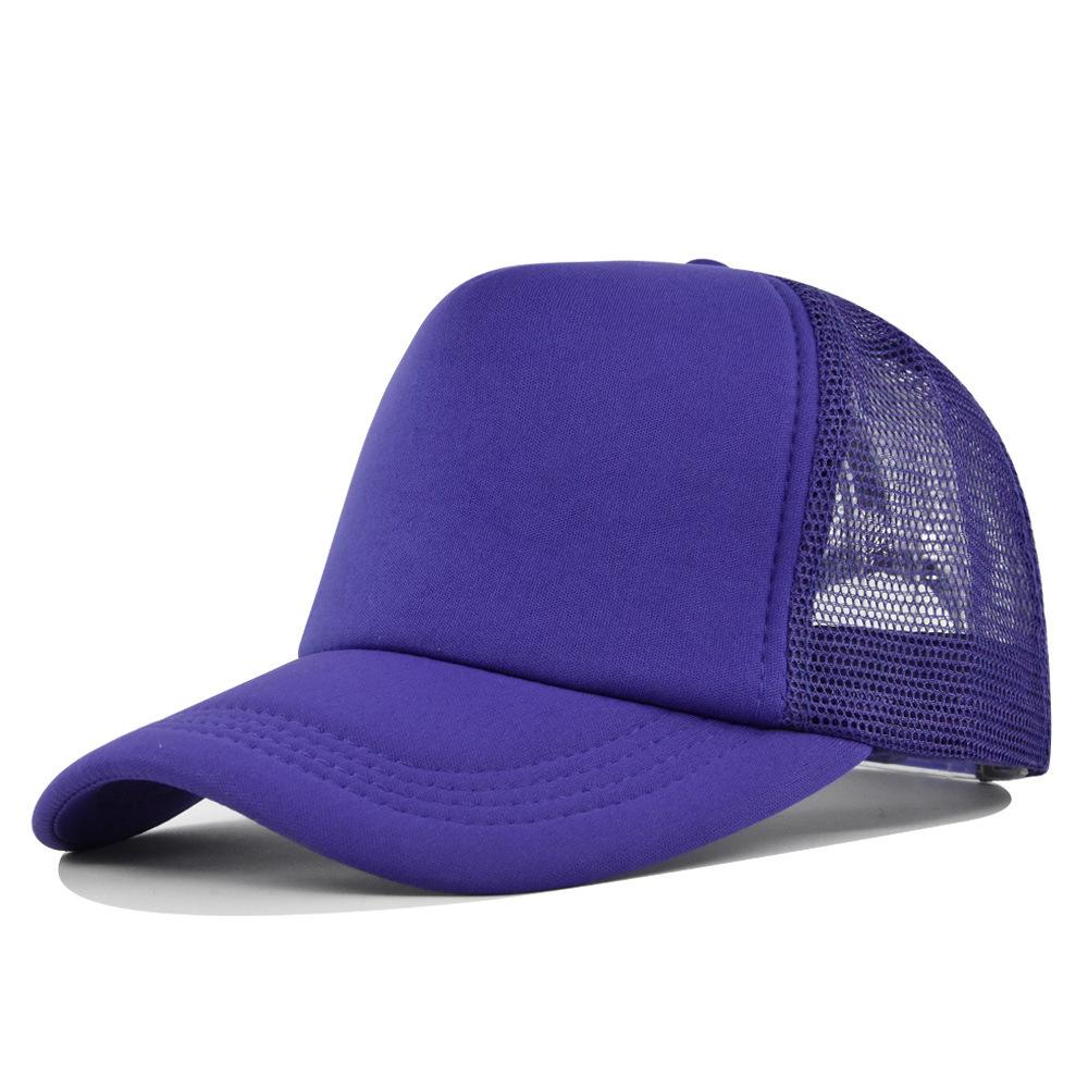 Fashion Desgin Solid Color Sponge Baseball Cap Net Cap Curved Brim Hat Sun Hat Light Mesh Sun Cap Outdoor Women Men