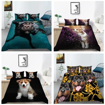 Dog Bedding Cover Set Cat Home Textiles with Pillowcase King Size Bedding Teen Children Soft Duvet Cover Set Gift