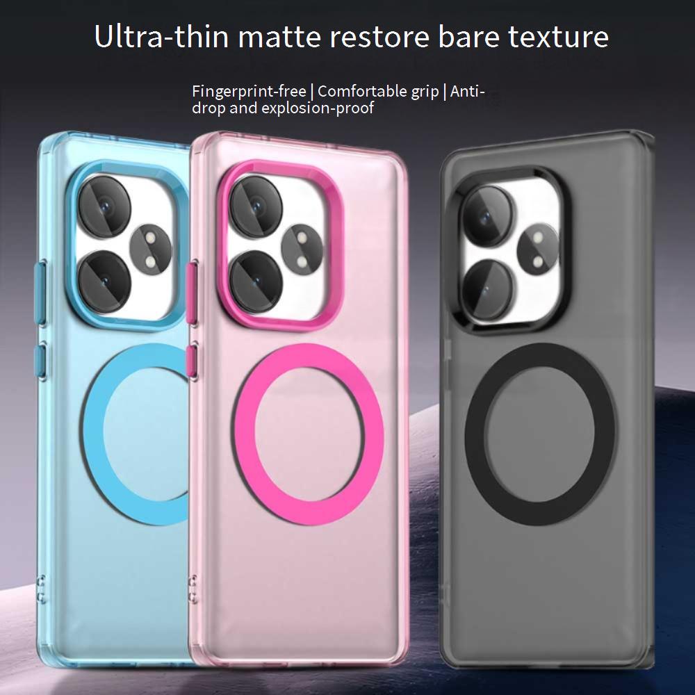 Magsafe Matte Phone Case For Realme GT6 (Global) Magnetic Wireless Charging For Realme GT 6T Neo6 Neo6 SE Shockproof Back Cover