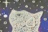 Midi Set for Embroidery with Beads On Natural Artistic Canvas Abris Art Cat Family