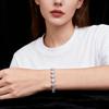 Elegant White Gold-Plated Heart Zircon Bracelet for Women
